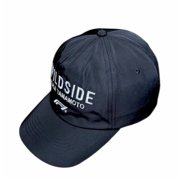 New Wildside X Formula 1 Yohji Yamamoto Embroidered Snapback Hat Black Unisex - Picture 3 of 5